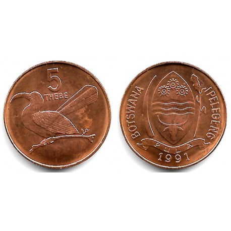 (4a.1) Botswana. 1991. 5 Thebe (SC)