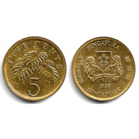 (50) Singapur. 1988. 5 Cents (SC)