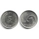 (2) Singapur. 1972. 5 Cents (SC)