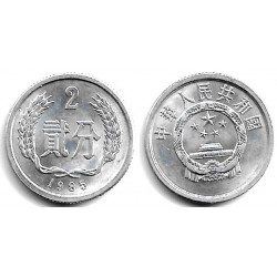 (2) China. 1985. 2 Fen (EBC)