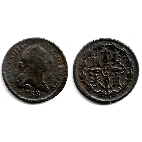 Carlos III. 1788. 4 Maravedí (BC) Ceca de Segovia