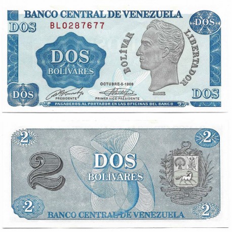 (69) Venezuela. 1989. 2 Bolívares (SC-)