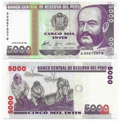 (137) Perú. 1988. 5000 Intis (EBC)