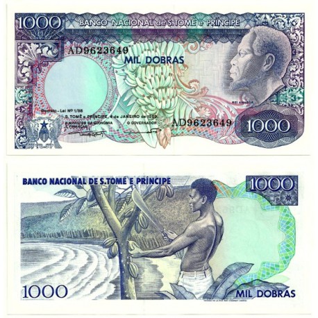 (62) Santo Tomé y Principe. 1989. 1000 Dobras (SC)