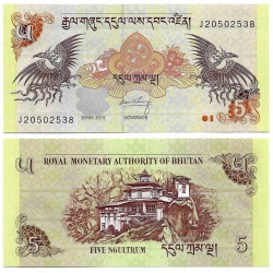 (28c) Bhutan. 2015. 5 Ngultrum (SC)