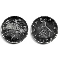 (4) Zimbabue. 1988. 20 Cents (SC-)