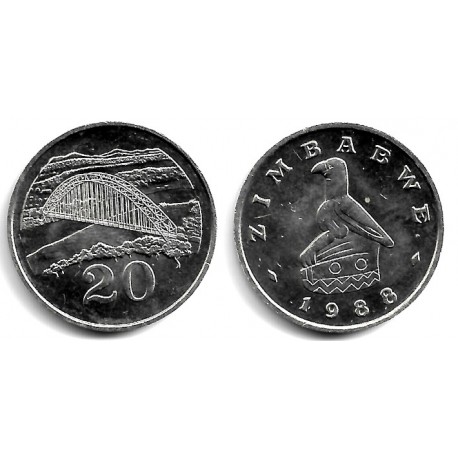 (4) Zimbabue. 1988. 20 Cents (SC-)