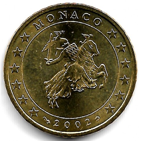 Mónaco. 2002. 50 Céntimos (SC)