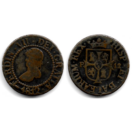 Fernando VII. 1812. 12 Dineros (BC+) Ceca de Palma de Mallorca