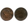 Alfonso XII. 1877. 10 Céntimos (RC+/RC) Ceca de Barcelona OM
