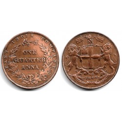 (463.1) India Británica. 1838. ¼ Anna (EBC)