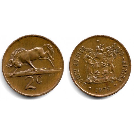 (83) Sudáfrica. 1975. 2 Cents (MBC)