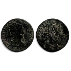 Isabel II. 1850. 8 Maravedí (BC-) Ceca de Jubia