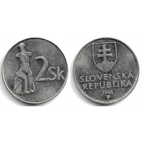 (13) Eslovaquia. 1995. 2 Koruna (MBC)