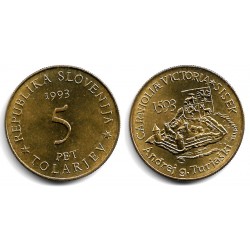 (9) Eslovenia. 1993. 5 Tolarjev (SC)