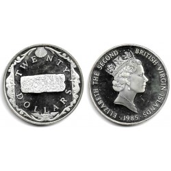 (56) Islas Vírgenes Británicas. 1985. 20 Dollars (EBC+) (Plata)