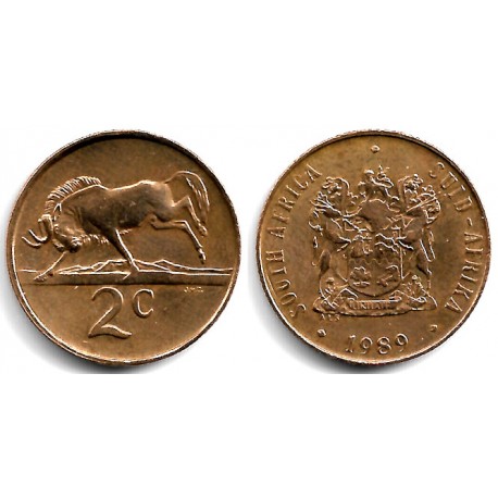 (83) Sudáfrica. 1989. 2 Cents (MBC+)