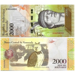 (96b) Venezuela. 2016. 2000 Bolívares (SC)
