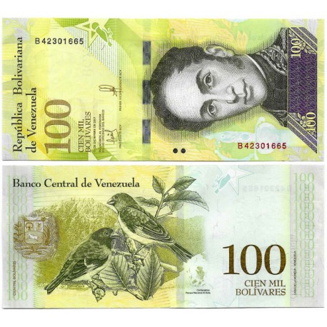 (100b) Venezuela. 2017. 100000 Bolívares (SC)