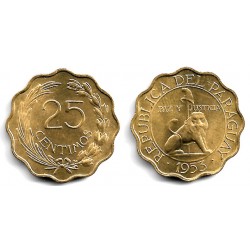 (27) Paraguay. 1953. 25 Sentimos (EBC+)