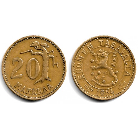 (39) Finlandia. 1954. 20 Markkaa (MBC)