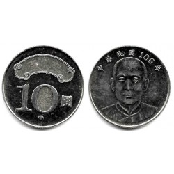 (Y574) Taiwán. 2007(106). 10 Yuan (EBC+)