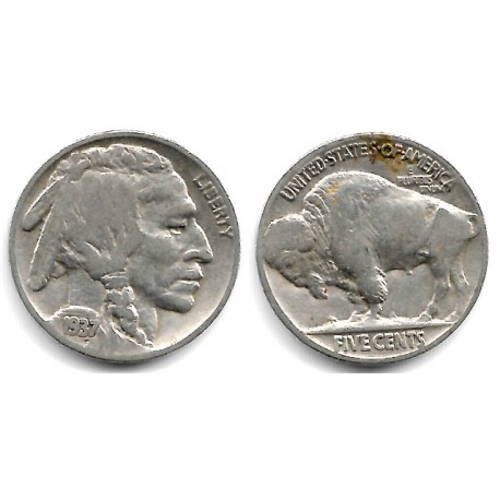 (134) Estados Unidos de América. 1937. 5 Cents (BC+)