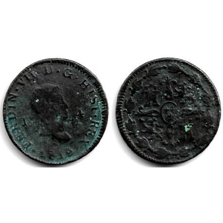 Fernando VII. 1819. 4 Maravedí (BC-) Ceca de Jubia