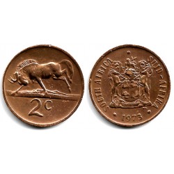 (83) Sudáfrica. 1973. 2 Cents (EBC)