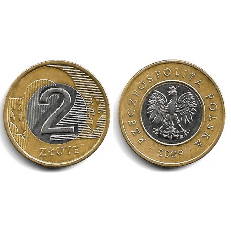 (Y283) Polonia. 2009. 2 Zlote (MBC+)