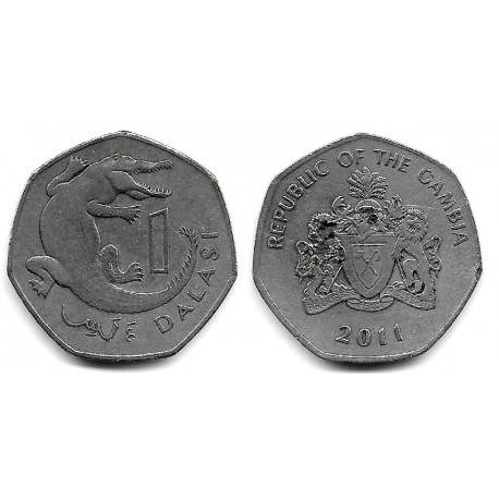(59a) Gambia. 2011. 1 Dalasi (BC) Manchas