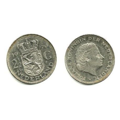 (191) Países Bajos. 1970. 2 ½ Gulden (EBC)