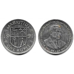 (55) Mauricio. 1991. 1 Rupee (EBC-)
