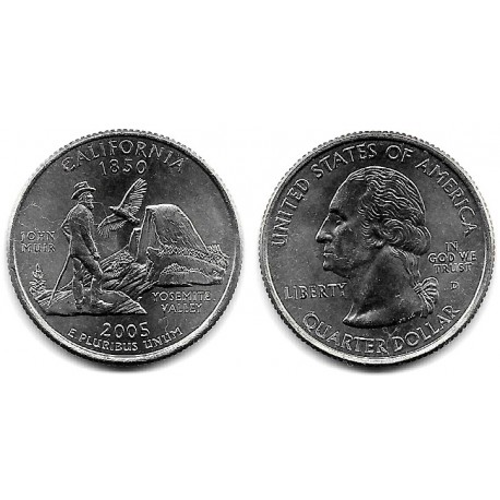 (370) Estados Unidos de América. 2005(D). Quarter Dollar (SC) California