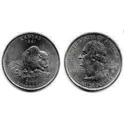 (373) Estados Unidos de América. 2005(P). Quarter Dollar (SC) Kansas