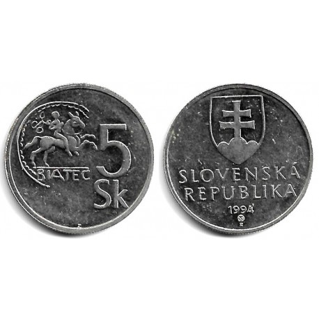 (14) Eslovaquia. 1994. 5 Koruna (MBC)