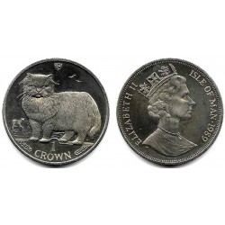 (250) Isla de Man. 1989. 1 Crown (SC)