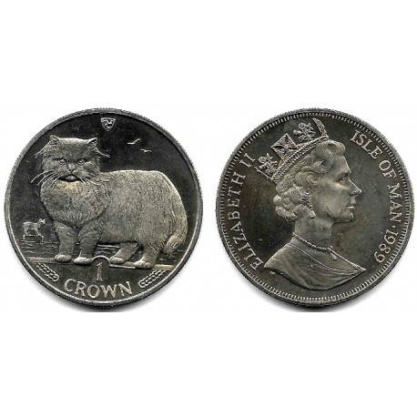 (250) Isla de Man. 1989. 1 Crown (SC)