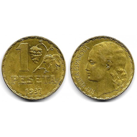 España (II República). 1937. 1 Peseta (EBC)
