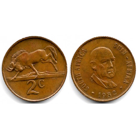 (110) Sudáfrica. 1982. 2 Cents (MBC)