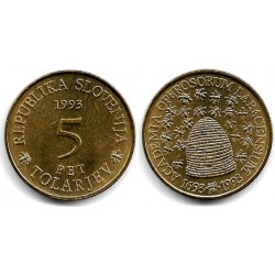 (12) Eslovenia. 1993. 5 Tolarjev (SC)
