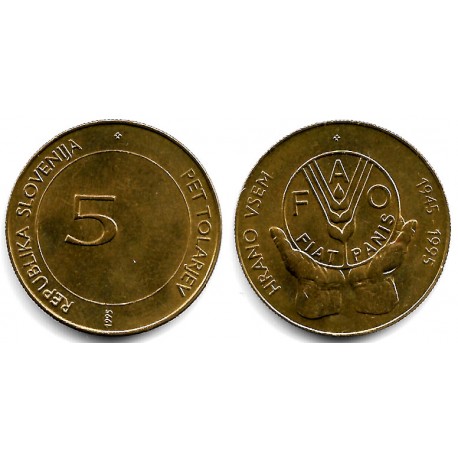 (21) Eslovenia. 1995. 5 Tolarjev (SC)