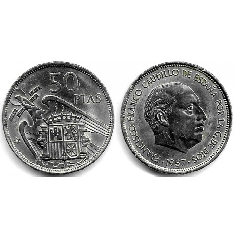 Estado Español. 1957*(71). 50 Pesetas (EBC)