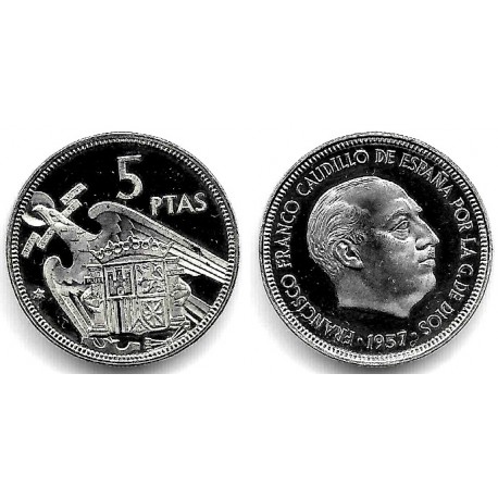 Estado Español. 1957*(73). 5 Pesetas (SC)
