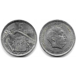 Estado Español. 1957*(69). 5 Pesetas (EBC+)