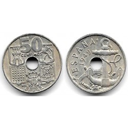 Estado Español. 1949*(19-53). 50 Céntimos (EBC)