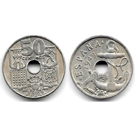 Estado Español. 1949*(19-53). 50 Céntimos (EBC)
