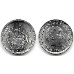 Estado Español. 1957*(68). 5 Pesetas (SC-) Mancha