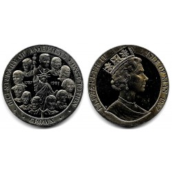 (176) Isla de Man. 1987. 1 Crown (SC)