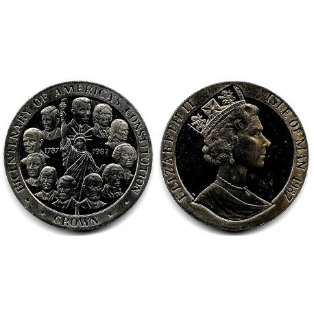 (176) Isla de Man. 1987. 1 Crown (SC)